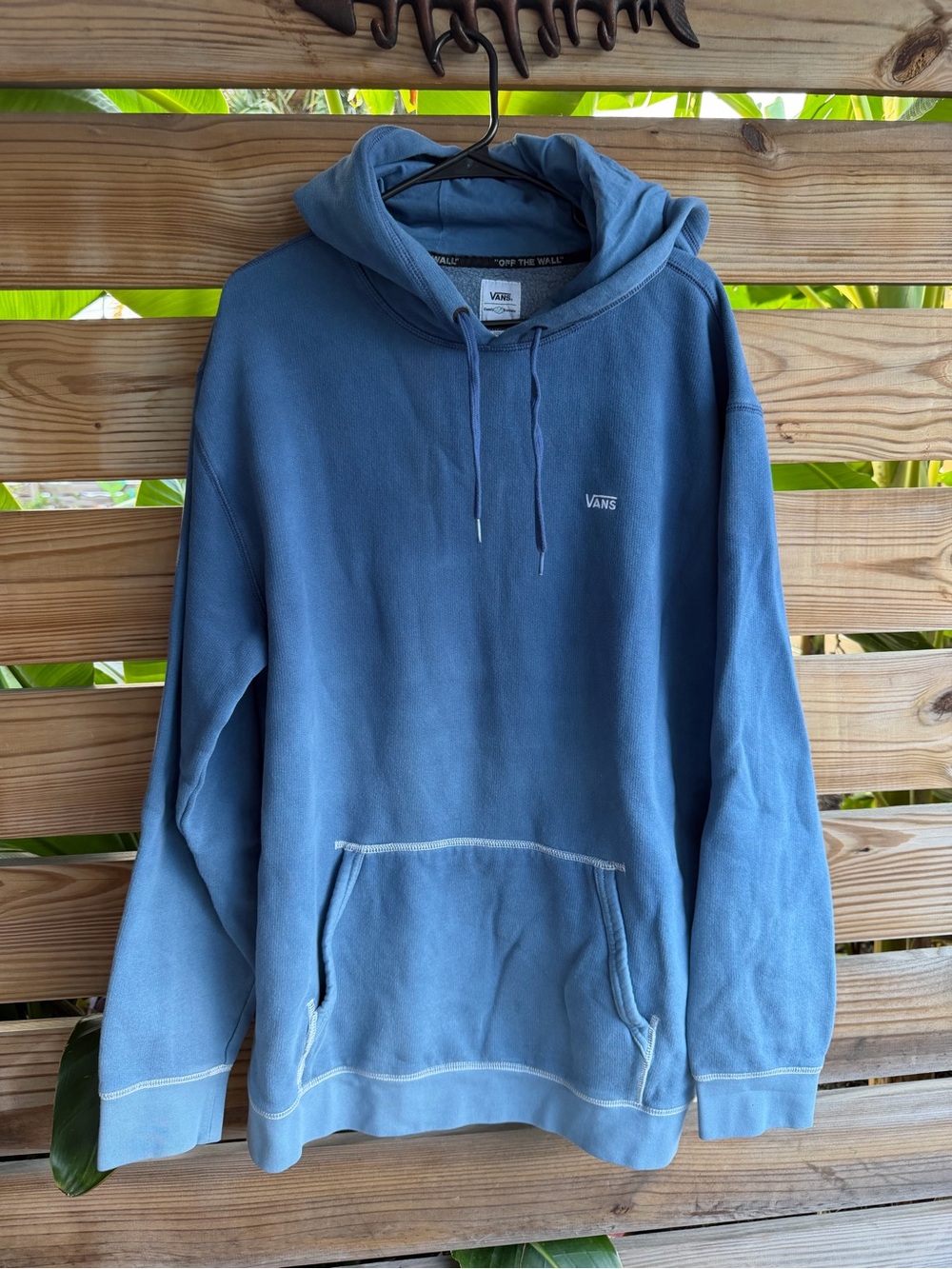 Vans Blue Pullover Hoodie with Subtle Logo